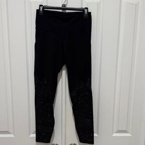 Old Navy Black Leggings with Speckled Design